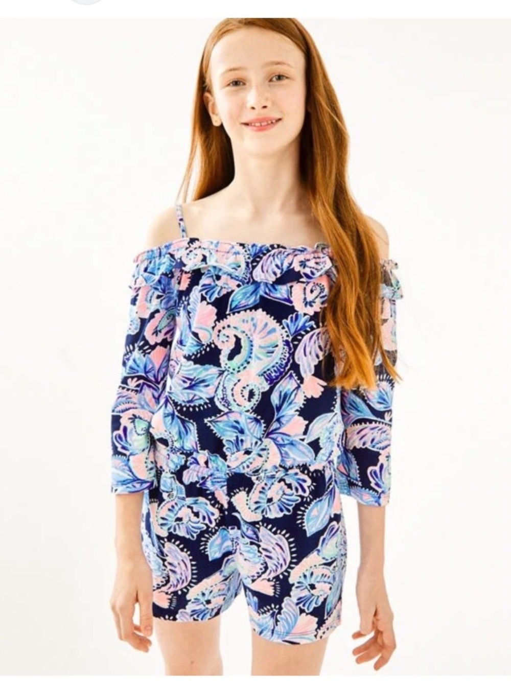 LILY PULITZER Girls L (8-10) Romper! Used: good